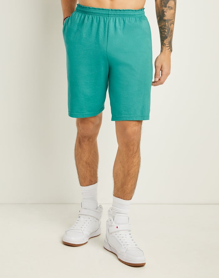 Champion Korte Broek Heren - Turquoise - Classic Cotton Jersey ( 829564-EUH )